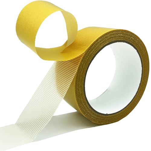 KAIHENG Hochleistungs-doppelseitiges Klebeband, multifunktionales doppelseitiges Klebeband mit hoher Klebrigkeit mit Glasfasernetz (5cm×19M) von KAIHENG