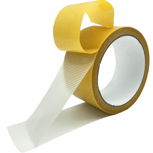 KAIHENG Hochleistungs-doppelseitiges Klebeband, multifunktionales doppelseitiges Klebeband mit hoher Klebrigkeit mit Glasfasernetz (5cm×9M) von KAIHENG