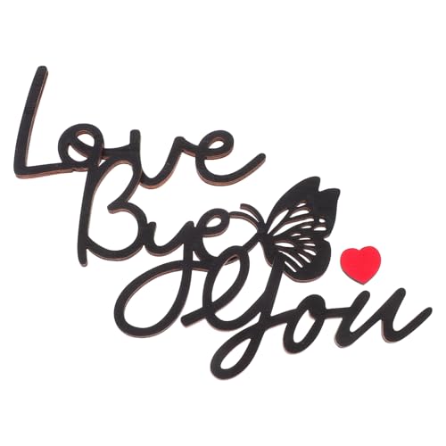 KAILIKETIY 1 Satz Boho Holzkunst Wanddeko Love You Bye Einzigartiges Türschild für Vielseitige DIY Dekoration Anpassbare für Kreativen Ausdruck für Rustikale und Boho Einrichtungsstile von KAILIKETIY