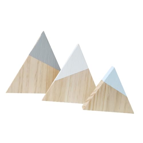 KAILIKETIY 1 Satz Schneeberg Ornamente Aus Holz Landhaus Dekoration Tablett Dekoration Heimdekor Display Einweihungsaufkleber Willkommens Wandaufkleber Zahlenbild 3 Stück von KAILIKETIY