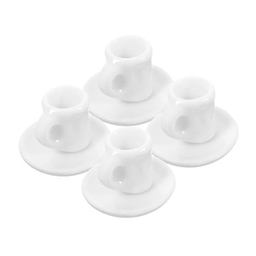 KAILIKETIY 1satz Mini Porzellan Teeservice Für Puppenhaus Maßstab Teiliges Set Mit Weißen Teetassen Und Untertassen Für Rollenspiele Und Dekoration von KAILIKETIY