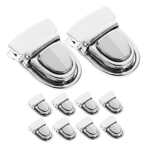 KAILIKETIY 10 Sätze Handtaschenverschluss Metall Druckverschluss Klemmschloss für DIY Taschen Herstellung Langlebig Stilvoll Robust Zubehör für Geldbörsen und Handtaschen von KAILIKETIY
