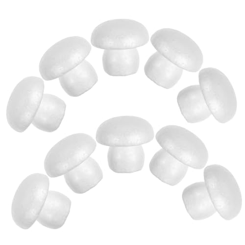 KAILIKETIY 10stücke Schaumstoff-pilzfiguren Unbemalt Pilzmodelle DIY-bastelset Mini-pilzstatuen Für Garten Mikrolandschaft Dekoration von KAILIKETIY