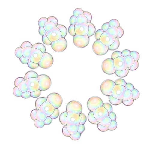 KAILIKETIY 10 Stück Wolkenperlen Acryl mit Löchern Spacerperlen für Schmuckdesign Armbänder und Ohrringe für Basteln von KAILIKETIY