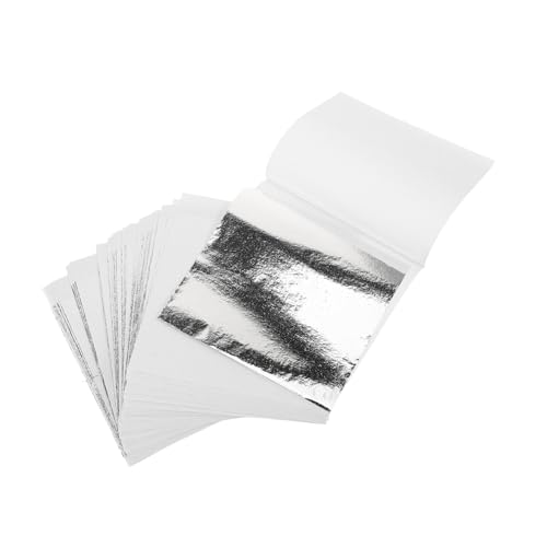 KAILIKETIY 100 Blatt Imitations blattsilber Flocken Silberfolie Bastelpapier für DIY Kunsthandwerk Deko Möbel Verzierung Gilding Craft für Kreative Bastelprojekte KAILIKETIY 100 Blatt Imitations blattsilber Flocken Silberfolie Bastelpapier für DIY Kunsthandwerk Deko Möbel Verzierung Gilding Craft für Kreative Bastelprojekte von KAILIKETIY