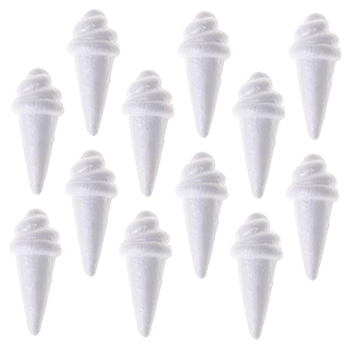 KAILIKETIY 12 Stück Eismodell geformt Party Kreationen klein simuliertes Eiscrememodell gefälschte Eiscreme-Requisiten Shop- -Requisite Simulationseis Schaum Weiß von KAILIKETIY