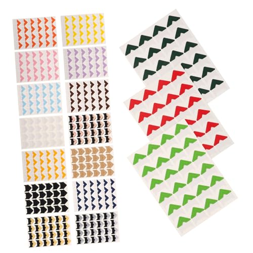 KAILIKETIY 17 Blätter Selbstklebende Fotoecken Vielfältige Farben für Scrapbooking Alben und Poster Einfache Anwendung für Fotoformate für DIY Projekte von KAILIKETIY