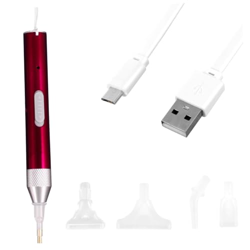 KAILIKETIY 1satz Luminous Rhinestone Dotting Pen Tool Mit USB-Kabel Verschiedene Spitzen Für Kreative Kunstprojekte Für Strass-Dekoration Und DIY-projekte von KAILIKETIY