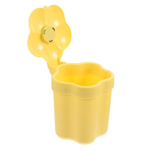 KAILIKETIY 1Stücke Tisch Mülleimer Blütenform Mini Abfallbehälter mit Deckel Kompakter Desktop Müllkorb für Büro und Bad Platzsparend Praktische Nutzung und Ansprechendes Design von KAILIKETIY