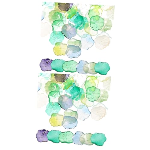 KAILIKETIY 2 Sätze Acryl Lotusblätter Dekoration Für Garten Teich Und Aquarien Design Vielseitig Einsetzbar Für DIY Projekte Und Bastelarbeiten Gemischte Farben 50 Stück * 2 von KAILIKETIY