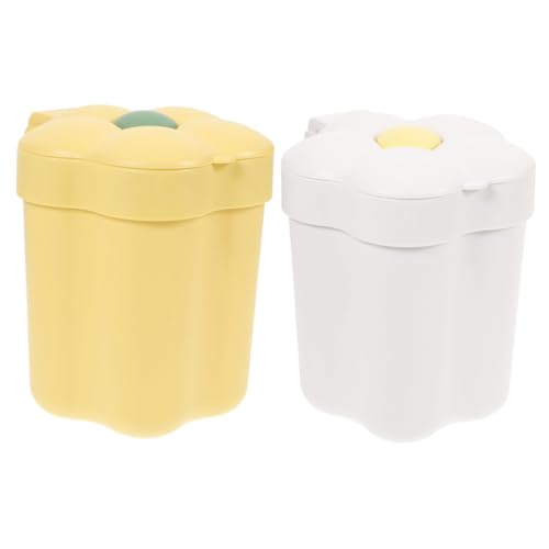 KAILIKETIY 2 Stück Kleiner Tischmülleimer mit Deckel Blumenform Kunststoff Desktop Abfalleimer für Büro Wohnzimmer Schlafzimmer Platzsparend Geruchsdicht Vielseitig Einsetzbar KAILIKETIY 2 Stück Kleiner Tischmülleimer mit Deckel Blumenform Kunststoff Desktop Abfalleimer für Büro Wohnzimmer Schlafzimmer Platzsparend Geruchsdicht Vielseitig Einsetzbar von KAILIKETIY