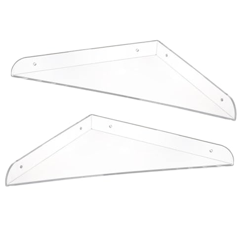 KAILIKETIY 2 Stück Wandmontierte Floating Shelves Transparente Dreieckige Regale für Schlafzimmer Badezimmer und Multifunktionale Wandregale zur Aufbewahrung von Kosmetik Büchern KAILIKETIY 2 Stück Wandmontierte Floating Shelves Transparente Dreieckige Regale für Schlafzimmer Badezimmer und Multifunktionale Wandregale zur Aufbewahrung von Kosmetik Büchern von KAILIKETIY