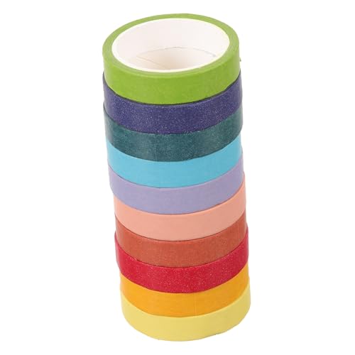KAILIKETIY 20 Stück Farbiges Washi Tape Selbstklebendes Papierklebeband in Regenbogenfarben Vielseitig für Scrapbooking DIY Bastelarbeiten Planer Tagebuchdekoration Hochwertige Klebelabels von KAILIKETIY