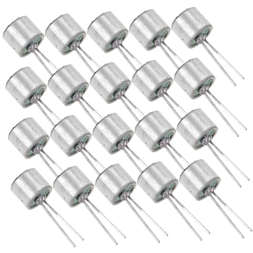 KAILIKETIY 20 Stück Hochsensibler Pin Elektret Kondensator Mikrofon Pickup für Aufnahme und Lichtsteuerung Zylindrische Form Einsetzbar Langlebig und Empfindlich von KAILIKETIY
