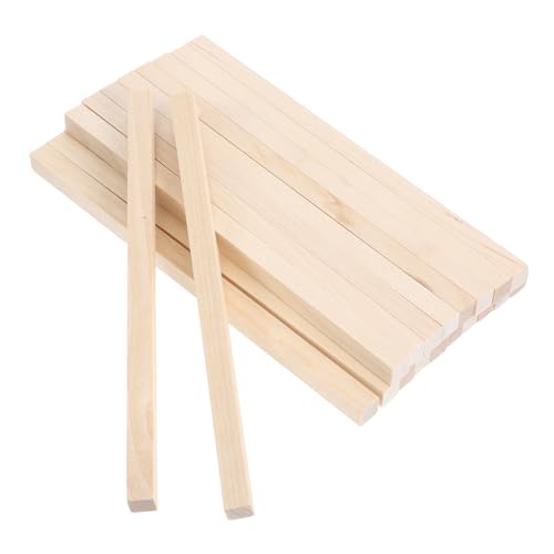 KAILIKETIY 20Stücke Quadratische Holzdübelstangen Kiefernholz für DIY Modellbau und Bastelprojekte Glatte Oberfläche Vielseitig Einsetzbar von KAILIKETIY