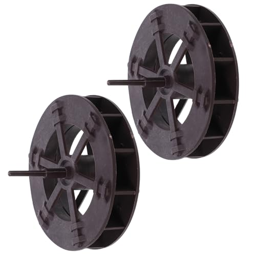 KAILIKETIY 2St Laufendes Wasserrad wasserkaraffe brunnenkresse wasserfässer Indoor Fountain Leistung Blase Wasserfall hochdruckreiniger Szenen-Layout-Rad Mikro Wasserrad Plastik Light Brown von KAILIKETIY