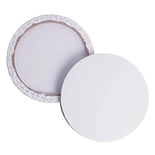 KAILIKETIY 2Stücke Runde Ölgemälde Baumwolle für Temperamalerei DIY Malerei für Künstler Hochwertige Gespannte Leinwandplatten von KAILIKETIY