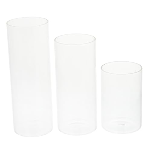 KAILIKETIY 3 Stück Transparente Glas kerzenbecher Hitzebeständig und Langlebig Stilvolle Tischkerzen Dekoration für Warme Romantische Atmosphäre im Wohn Essbereich von KAILIKETIY