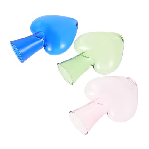 KAILIKETIY 3stücke Teiliges Herzförmiges Transparentes Glas Hydroponisches Pflanzgefäß Für Tischdekoration Kreatives Indoor Planter Für Blumen Und Pflanzen Charmante Wohnaccessoires von KAILIKETIY