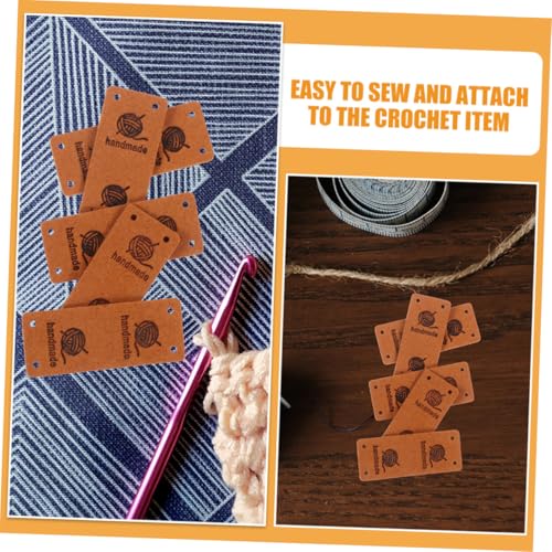 KAILIKETIY 30 Stück Teiliges Handgefertigtes Leder Etiketten Löchern Geprägte Robuste Labels zum Annähen für Häkeln Stricken Kleidung Mützen DIY Bastelprojekte Braun KAILIKETIY 30 Stück Teiliges Handgefertigtes Leder Etiketten Löchern Geprägte Robuste Labels zum Annähen für Häkeln Stricken Kleidung Mützen DIY Bastelprojekte Braun von KAILIKETIY