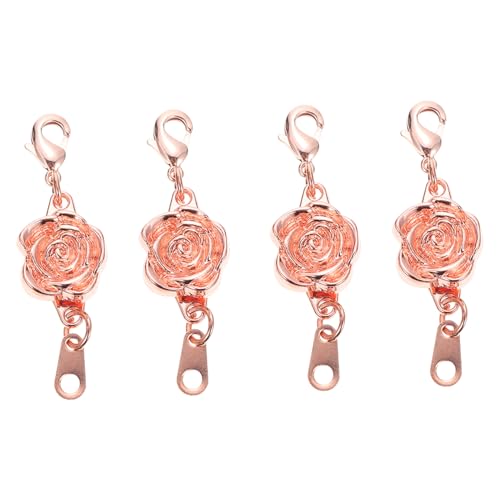 KAILIKETIY 4 STÜCKE Teiliges Armbandverlängerung Schmuckverbinder Roségold DIY Schmuckverschluss für Halsketten Fußkettchen Armbänder Einfache Anwendung ohne Werkzeug KAILIKETIY 4 STÜCKE Teiliges Armbandverlängerung Schmuckverbinder Roségold DIY Schmuckverschluss für Halsketten Fußkettchen Armbänder Einfache Anwendung ohne Werkzeug von KAILIKETIY