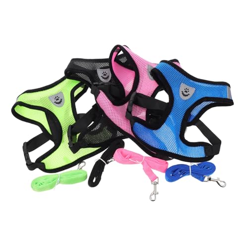 KAILIKETIY 4 Sätze Hundegeschirr mit Leine Atmungsaktives Netzmaterial Verstellbares Sicherheitsgeschirr für Welpen und Hunde Komfortabel und Ausbruchsicher für Outdoor Farben Schwarz Blau KAILIKETIY 4 Sätze Hundegeschirr mit Leine Atmungsaktives Netzmaterial Verstellbares Sicherheitsgeschirr für Welpen und Hunde Komfortabel und Ausbruchsicher für Outdoor Farben Schwarz Blau von KAILIKETIY