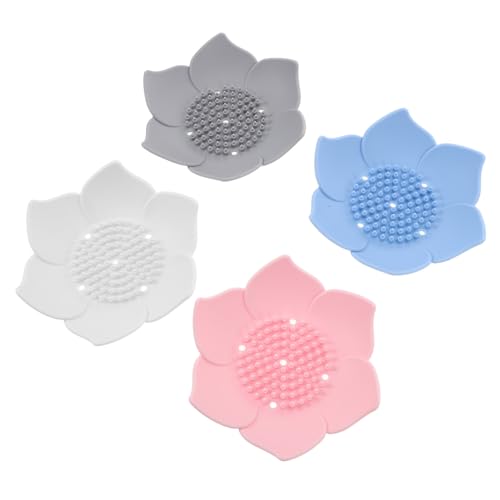 KAILIKETIY 4 Stück Silikon Lotus Seifenschale mit Ablauf Rutschfester Seifenhalter für Bad und Küche Vielseitiges Blumen design für Dusche und Waschbecken Einfache Reinigung Stabiler Halt KAILIKETIY 4 Stück Silikon Lotus Seifenschale mit Ablauf Rutschfester Seifenhalter für Bad und Küche Vielseitiges Blumen design für Dusche und Waschbecken Einfache Reinigung Stabiler Halt von KAILIKETIY
