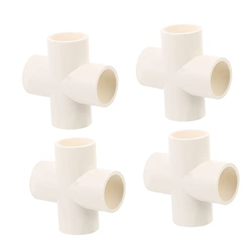 KAILIKETIY 4 Stück Teiliges PVC Wege Verbindungsstück für Wasserrohre Langlebiger Kunststoff Adapter mit Glatter Oberfläche Vielseitig für Gewächshaus Möbel und DIY Projekte Reißfest und von KAILIKETIY