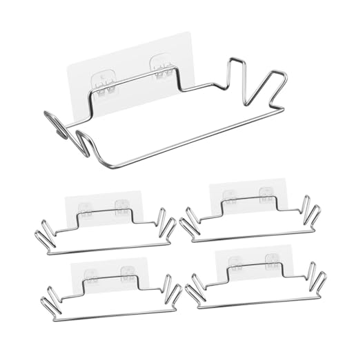 KAILIKETIY 5 Sätze Edelstahl Müllsackhalter Nagelfreier Müllbeutelhalter für Küche und Haushalt Vielseitiger Belastbarer Abfallbeutelständer Einfache Wandmontage ohne Bohren Passend für von KAILIKETIY