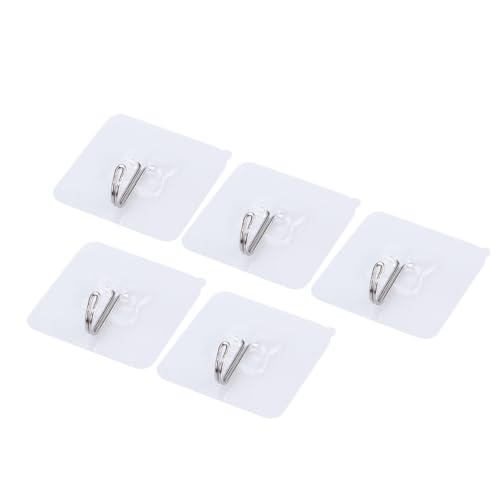 KAILIKETIY 5 Stück Teiliges Transparenter Pvc Saugnapf Haken mit Hoher Haftkraft Selbstklebend ohne Bohren Vielseitig für Küche Bad Glatte Oberflächen Wie Glas Fliesen und Geeignet von KAILIKETIY