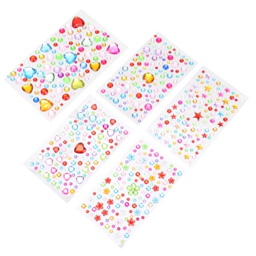 KAILIKETIY 5Blätter DIY Acryl Strassaufkleber Set Bögen Kristall Diamant Aufkleber für Handys Bastelarbeiten und Spielzeuge für Projekte und Dekoration KAILIKETIY 5Blätter DIY Acryl Strassaufkleber Set Bögen Kristall Diamant Aufkleber für Handys Bastelarbeiten und Spielzeuge für Projekte und Dekoration von KAILIKETIY