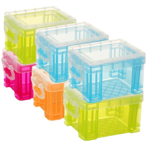 KAILIKETIY 6 Stück Kunststoff Aufbewahrungsbox mit Deckel Kleine Stapelbare Organizerboxen für Büro Kosmetik und Kleinteile Praktische Mini aufbewahrung für Schreibtisch und Haushalt KAILIKETIY 6 Stück Kunststoff Aufbewahrungsbox mit Deckel Kleine Stapelbare Organizerboxen für Büro Kosmetik und Kleinteile Praktische Mini aufbewahrung für Schreibtisch und Haushalt von KAILIKETIY