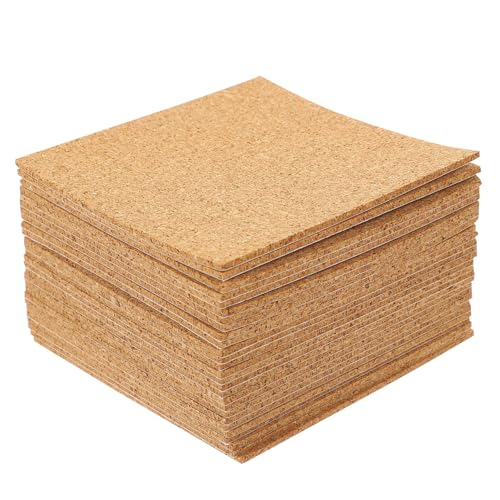 KAILIKETIY 80stücke Selbstklebende Korkmatten Dicke Quadratische Untersetzer Für DIY-projekte Beschriftbar Und Dekorativ Für Zuhause Küche Und Büro von KAILIKETIY