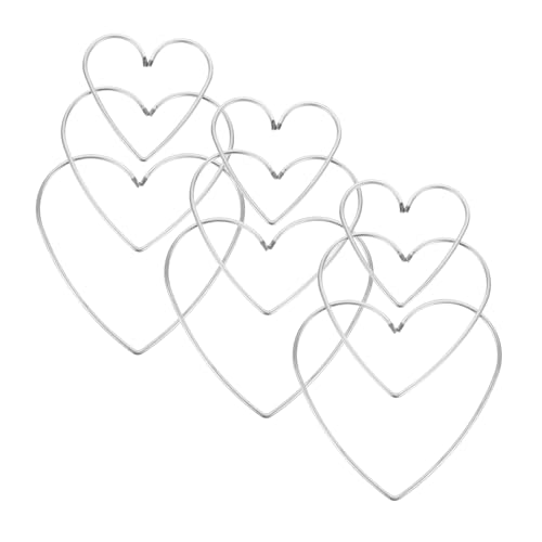 KAILIKETIY 9 Stücke Herzform Metall Ringe Handgemachte Selbstgemacht Zubehör aus Stabilem Metall Vielseitig Einsetzbar für Dekoration und Bastelprojekte KAILIKETIY 9 Stücke Herzform Metall Ringe Handgemachte Selbstgemacht Zubehör aus Stabilem Metall Vielseitig Einsetzbar für Dekoration und Bastelprojekte von KAILIKETIY