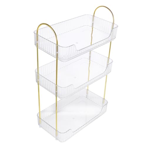 KAILIKETIY Badezimmer Arbeitsplatten Organizer Transparenter Mehrstufiger Kommoden Organizer Sicherer Kunststoff für Badezimmer und Küche zur Aufbewahrung von und Toilettenartikeln von KAILIKETIY