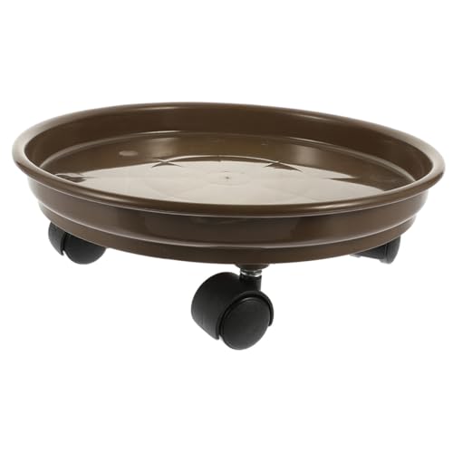 KAILIKETIY Beweglicher Pflanzenständer mit Rädern Robuster Pflanzentopf untersetzer Runde Pflanzpalette Geeignet für Blumentöpfe Außen und Drinnen Einfacher Transport von Kübeln und Pflanzen von KAILIKETIY