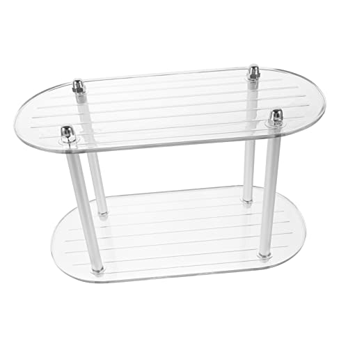 KAILIKETIY Desktop Kosmetik Lagerung Rack Multi Funktion Organizer aus Robustem Material Transparent Zwei Ebenen für Badezimmer und Schreibtisch von KAILIKETIY