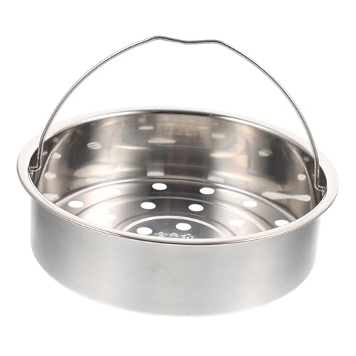 KAILIKETIY Edelstahl Dampfgarer Einsatz mit Großen Löchern Universeller Reiskocher Dünsteinsatz Robustes Hitzebeständiges Sieb für Gemüse Fisch Dim Sum Langlebiger Dampfeinsatz für Kochtöpfe von KAILIKETIY