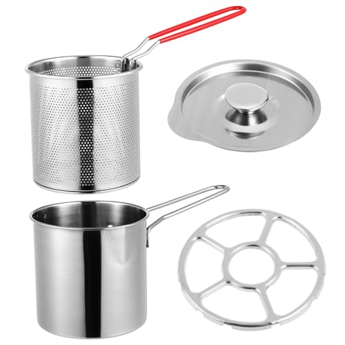 KAILIKETIY Edelstahl Frittierkorb Mit Griff Für Frittieren Von Pommes Fisch Gemüse Steak Hähnchen Robustes Mini-frittierkorb Für Küche KAILIKETIY Edelstahl Frittierkorb Mit Griff Für Frittieren Von Pommes Fisch Gemüse Steak Hähnchen Robustes Mini-frittierkorb Für Küche von KAILIKETIY
