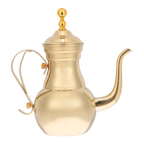 KAILIKETIY Edelstahl Kaffeekanne mit Langem Ausguss und Integriertem Filter Goldfarbene Arabische Kaffeezubereiter Hitzebeständig Ergonomischer Griff Geeignet für Kaffee und Tee KAILIKETIY Edelstahl Kaffeekanne mit Langem Ausguss und Integriertem Filter Goldfarbene Arabische Kaffeezubereiter Hitzebeständig Ergonomischer Griff Geeignet für Kaffee und Tee von KAILIKETIY