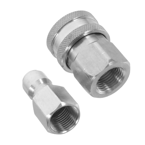 KAILIKETIY Edelstahl Schnellanschluss für Hochdruckreiniger Robustes Schnellverbinder-adapterkit mit Innen Außengewinde Kompatibel mit Diversen Reinigungsgeräten Zeitsparend und Dichtungsfest KAILIKETIY Edelstahl Schnellanschluss für Hochdruckreiniger Robustes Schnellverbinder-adapterkit mit Innen Außengewinde Kompatibel mit Diversen Reinigungsgeräten Zeitsparend und Dichtungsfest von KAILIKETIY