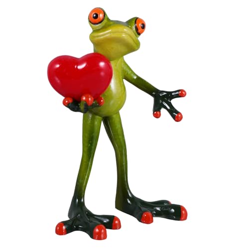 KAILIKETIY Frosch Figurine Deko mit Herz Kreative Tierstatue für Wohnzimmer Büro und Garten Einzigartiges für Muttertag Weihnachten und Geburtstage KAILIKETIY Frosch Figurine Deko mit Herz Kreative Tierstatue für Wohnzimmer Büro und Garten Einzigartiges für Muttertag Weihnachten und Geburtstage von KAILIKETIY