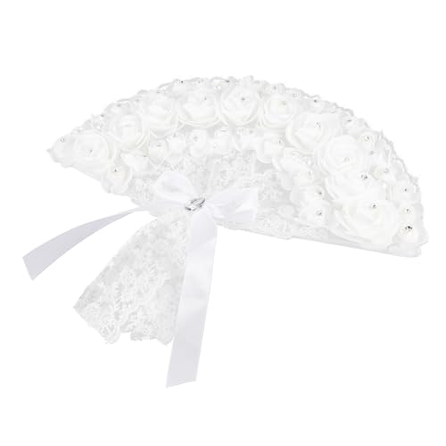 KAILIKETIY Hochzeitsfächer mit Design und Strass Handfächer für Braut und Trauzeugin für Hochzeiten Tanzaufführungen und Feste von KAILIKETIY