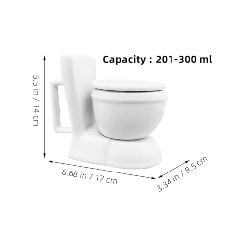 KAILIKETIY Keramik Toiletten becher mit Deckel Witzige Kaffee Teetasse für Männer und Frauen Vielseitig Nutzbar als Becher Bonbon schale oder Deko Langlebig und Leicht zu Reinigen von KAILIKETIY