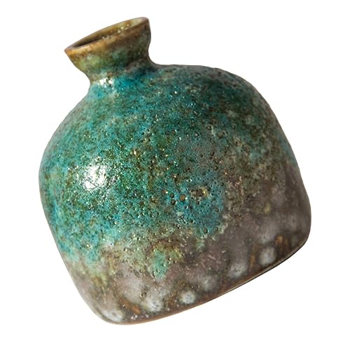 KAILIKETIY Kreative Keramik blumenvase in Grünem Bubble glasur Design Langlebige Desktop deko für Büro und Zuhause Stilvolle Vintage Tischdekoration Handgefertigte Keramikvasen für von KAILIKETIY