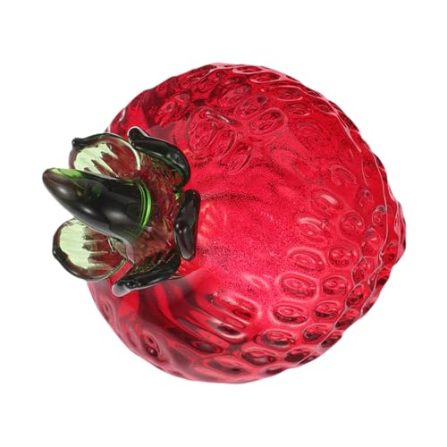 KAILIKETIY Kristall Erdbeer Ornament Künstliche Fruchtfigur für Schreibtisch oder Nachttisch Handpolierte Dekoration für Zuhause Sammlerstück aus Briefbeschwerer oder KAILIKETIY Kristall Erdbeer Ornament Künstliche Fruchtfigur für Schreibtisch oder Nachttisch Handpolierte Dekoration für Zuhause Sammlerstück aus Briefbeschwerer oder von KAILIKETIY