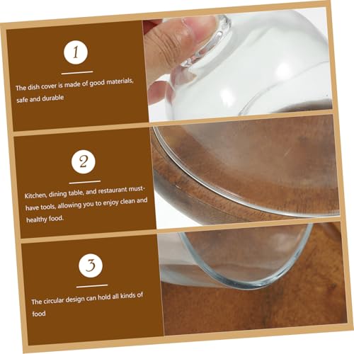 KAILIKETIY Mini Holz Dessertschale mit Glasabdeckung Bunte Holz Serviertabletts Lebensmittelabdeckung und Praktisches Snack Tablett für Sauberes Servieren von KAILIKETIY
