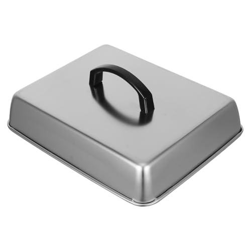 KAILIKETIY Rechteckige Schmelzkuppel aus Edelstahl mit Hitzebeständigem Griff Vielseitiger Grill Käse dome für Teppanyaki Flache Griddle Outdoor Indoor bbq zubehör KAILIKETIY Rechteckige Schmelzkuppel aus Edelstahl mit Hitzebeständigem Griff Vielseitiger Grill Käse dome für Teppanyaki Flache Griddle Outdoor Indoor bbq zubehör von KAILIKETIY
