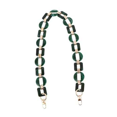 KAILIKETIY Retro Resin Bag Chain Grün Abnehmbare Vintage DIY Handtaschenkette aus Acryl Stilvolles Accessoire für Handtaschen und Geldbörsen Robust und Einfach zu Montieren von KAILIKETIY