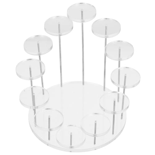 KAILIKETIY Runder Klarer Schmuckständer Transparent Schmuckaufsteller für Ringe Ohrringe Mini Skulpturen Schmuckpräsentation Ladengeschäft Display Organizer von KAILIKETIY